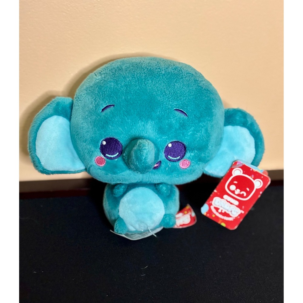 Gund Drops Tony Trunks Elephant Plush Series 1 Teal Weighted Stuffed Animal 6"